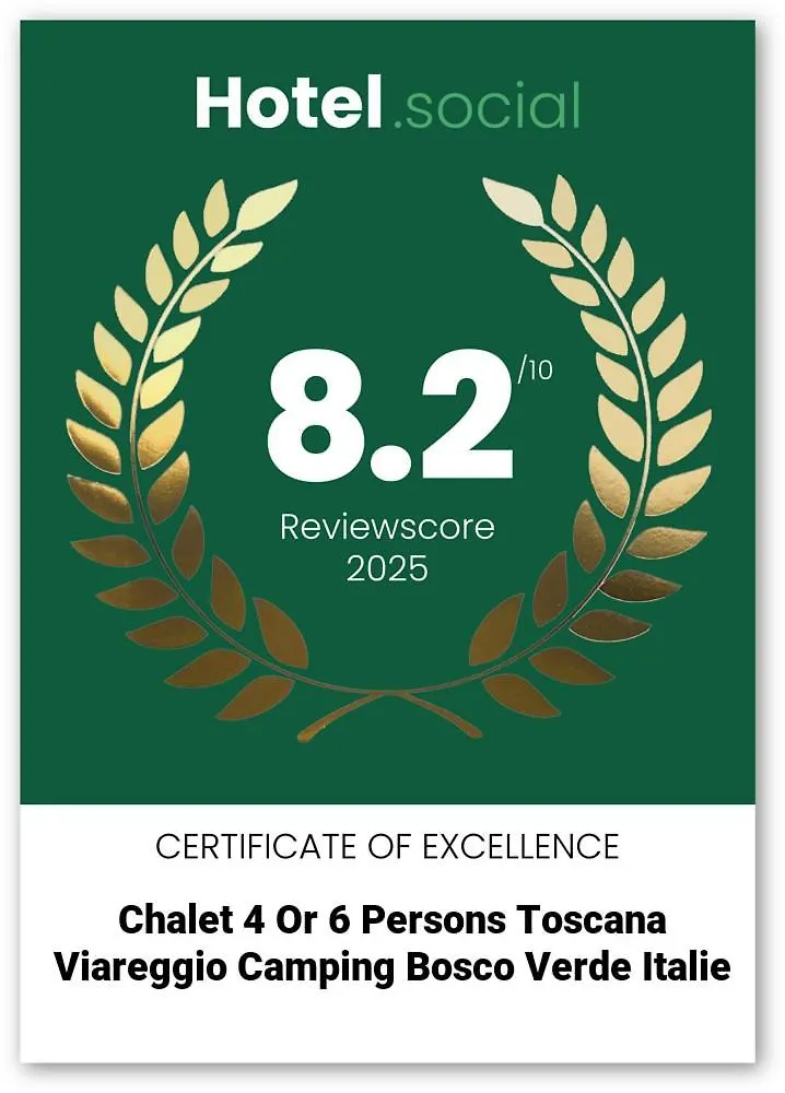 Campsite Chalet 4 Or 6 Persons Toscana Viareggio Camping Bosco Verde Italie Torre del Lago Puccini